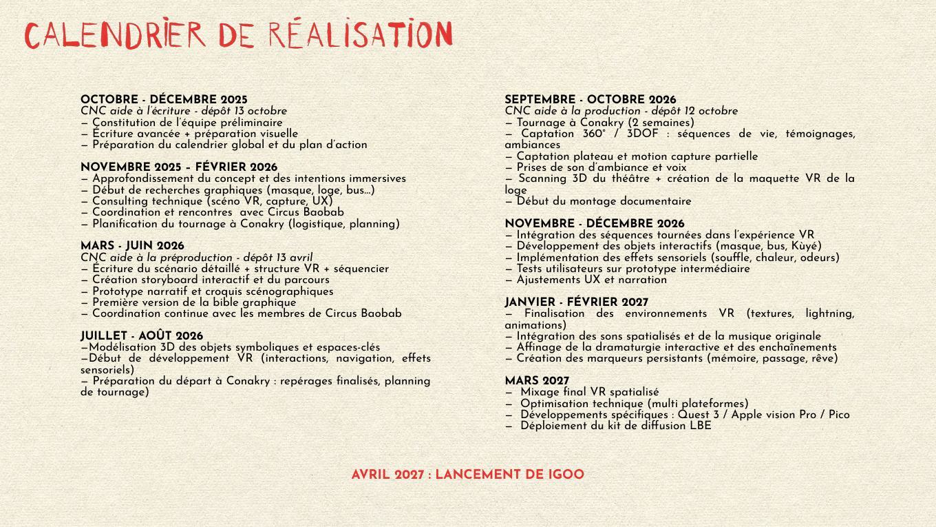 Page 11 du dossier artistique d'IGOO